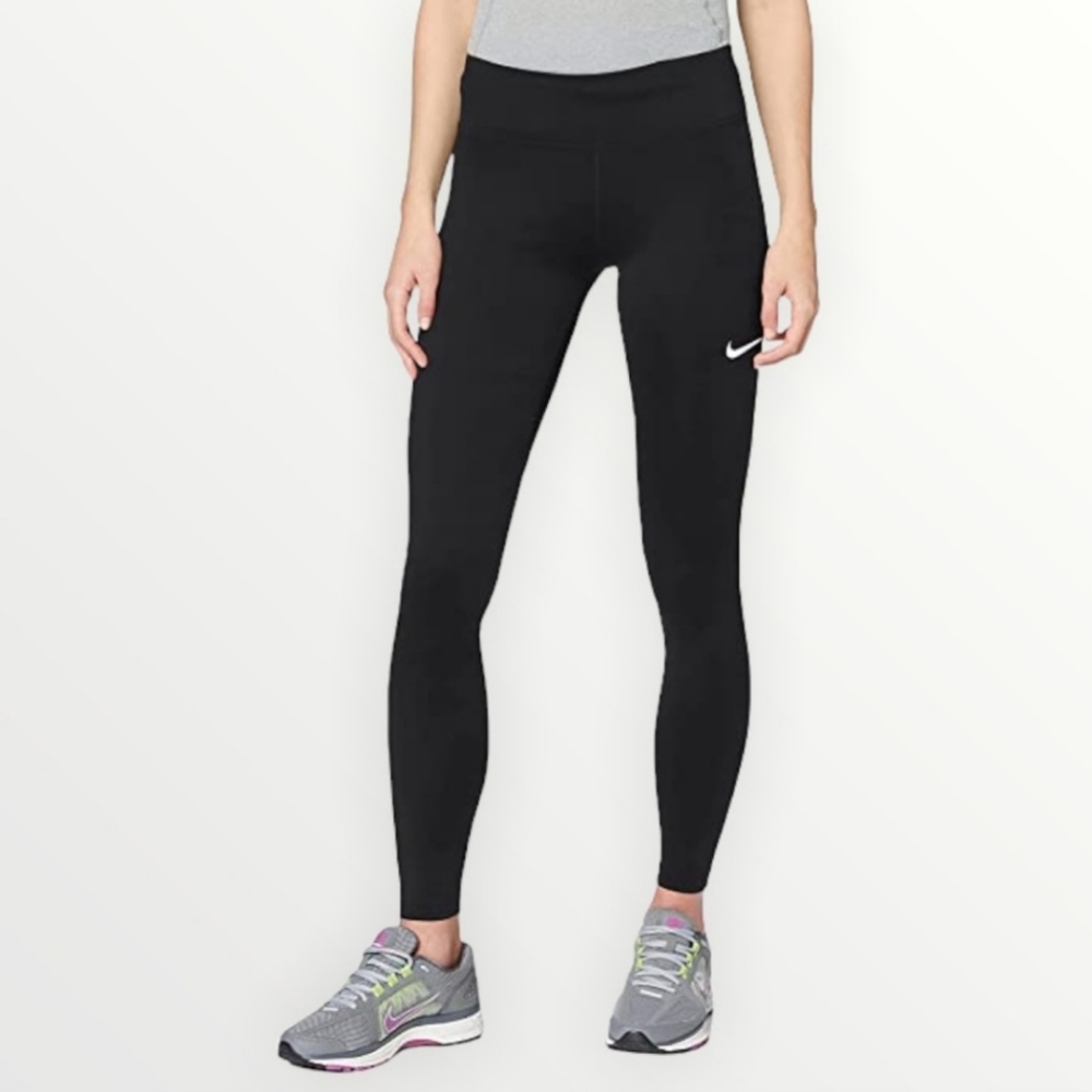 Nike Dri-Fit Straight 26” High Waisted Black Leggings Size L